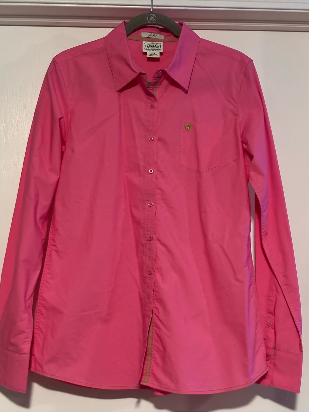 Ariat Vibrant Pink Long Sleeve Button-Down Shirt
